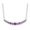 Gem And Harmony 4/5 Carat (ctw) Amethyst Necklace in Sterling Silver (18 inches)